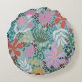 ボタニカルボホシリーズターコイズ ラウンドクッション (裏面)