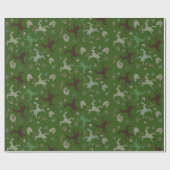 ボタニカルボホフロッグズパターン ラッピングペーパー (フラット)