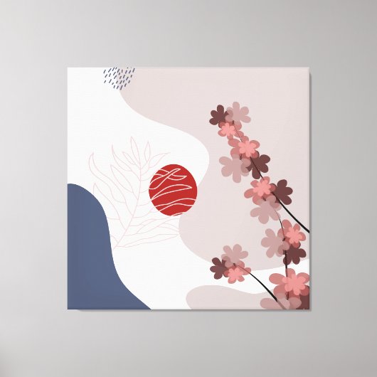 ボタニカルボホブルーマゼンタ キャンバスプリント (正面)