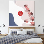 ボタニカルボホブルーマゼンタ キャンバスプリント (インサイチュ (寝室))