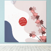 ボタニカルボホブルーマゼンタ キャンバスプリント (インサイチュ (ウッドフロア))