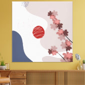 ボタニカルボホブルーマゼンタ キャンバスプリント (インサイチュ (リビング))