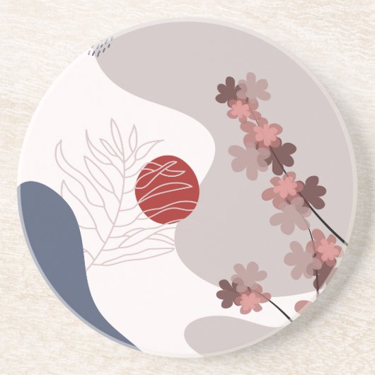 ボタニカルボホブルーマゼンタ コースター (正面)