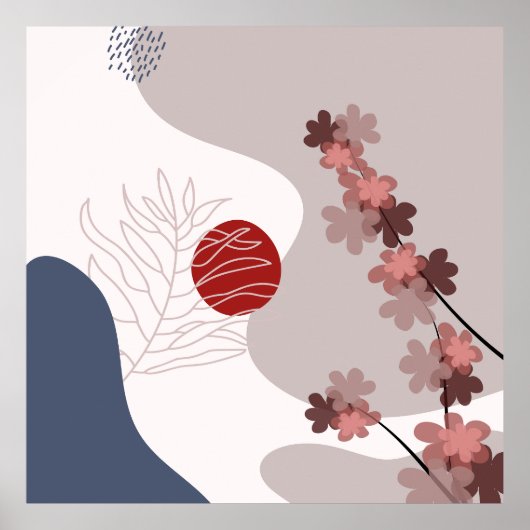 ボタニカルボホブルーマゼンタ ポスター (正面)