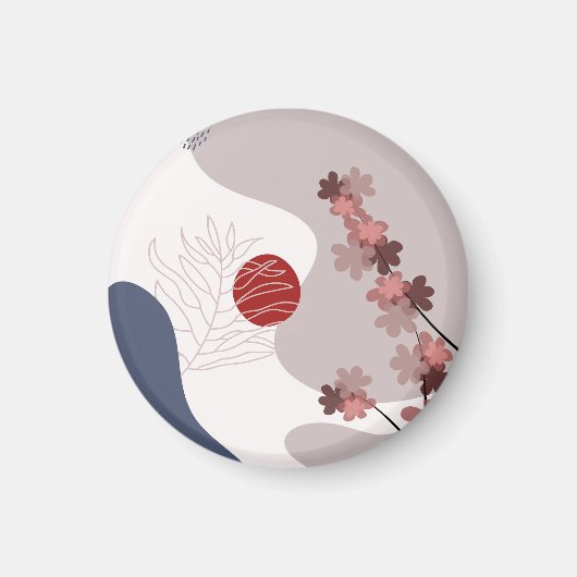 ボタニカルボホブルーマゼンタ マグネット (正面)