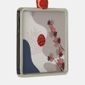 ボタニカルボホブルーマゼンタ メタルオーナメント (右)