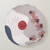 ボタニカルボホブルーマゼンタ ラウンドクッション (裏面)