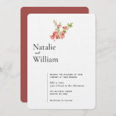 ボタニカルボホポメグラナート | 結婚s 招待状 (正面/裏面)