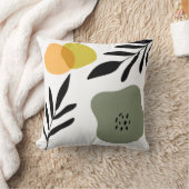 ボタニカルボホ抽象芸術シェイプ クッション (ブランケット)