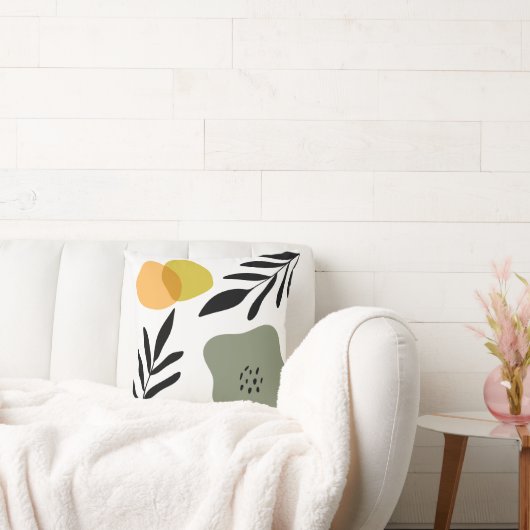 ボタニカルボホ抽象芸術シェイプ クッション (ソファ)