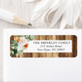 ボタニカルボホ素朴ウードグレイン差出人住所 ラベル (インサイチュ)