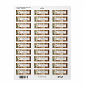 ボタニカルボホ素朴ウードグレイン差出人住所 ラベル (フルシート)