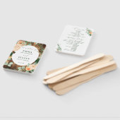 ボタニカルボホ素朴バーンウッド結婚式 プログラム ハンドファン (組立なし)