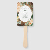 ボタニカルボホ素朴バーンウッド結婚式 プログラム ハンドファン (正面)