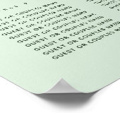 ボタニカルボホ結婚セージフローラの座席表 ポスター (角)