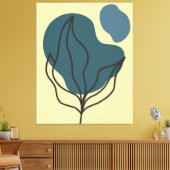 ボタニカルボホ開花プリント キャンバスプリント (インサイチュ (リビング))