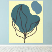 ボタニカルボホ開花プリント キャンバスプリント (インサイチュ (ウッドフロア))