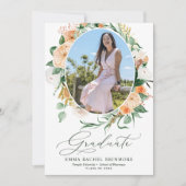 ボタニカルボホ開花写真卒業発表 招待状 (正面)