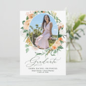 ボタニカルボホ開花写真卒業発表 招待状 (スタンド正面)