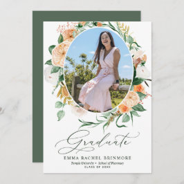 ボタニカルボホ開花写真卒業発表 招待状