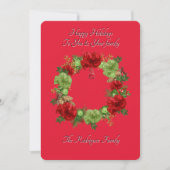 ボタニカルボーホーなクリスマスカード セーブザデート (正面)