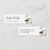 ボタニカルボ縁どホとモダンレタリング スキニー名刺 (正面/裏面)