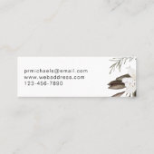 ボタニカルボ縁どホとモダンレタリング スキニー名刺 (裏面)