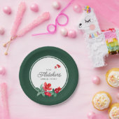 ボタニカルポメグラナートフラワー紙プレート ペーパープレート (パーティー)