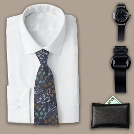 ボタニカルミッドナイトブルー ネクタイ