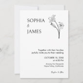 ボタニカルミニマエレガントリスト結婚式招待状 セーブザデート (正面)