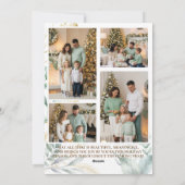 ボタニカルミニマルブラシカスタムクリスマスフォト シーズンカード (裏面)