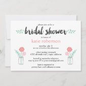 ボタニカルメイソンジャーブライダルシャワー 招待状 (正面)