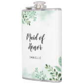 ボタニカルメイド・オブ・オーナー（花嫁付き添い人）ウェディングパーティギフトフラスコ フラスク (左)