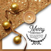 ボタニカルメリークリスマスファミリー差出人住所 ラバースタンプ