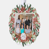 ボタニカルメリークリスマスフォトロゴ事業 オーナメントカード (左)