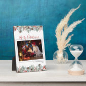 ボタニカルメリークリスマスフォト素朴ー フォトプラーク (側面)