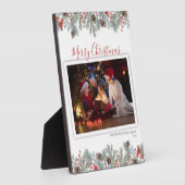 ボタニカルメリークリスマスフォト素朴ー フォトプラーク (側面)