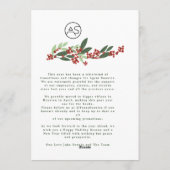 ボタニカルメリークリスマスフォト&ロゴビジネス シーズンカード (裏面)