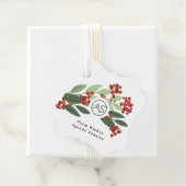 ボタニカルメリークリスマスメッセージロゴ事業 フェイバータグ (インサイチュ)