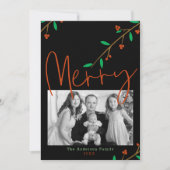 ボタニカルメリーブラックベリーブランチホリデーパーティー 招待状 (正面)