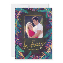 ボタニカルメリーホリデーフォトカード