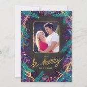 ボタニカルメリーホリデーフォトカード シーズンカード (正面)