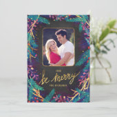 ボタニカルメリーホリデーフォトカード シーズンカード (スタンド正面)