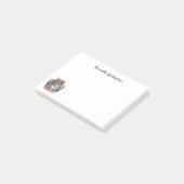 ボタニカルメーンクーンキャットウォーターパーソナライズされたカラー ポストイット (アングル)