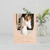 ボタニカルモダンアーチの喜ばしい写真 箔シーズンポストカード (立ち正面)