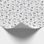 ボタニカルモダンエレガントクリスマスホリデーギフト ラッピングペーパー (角)