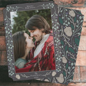 ボタニカルモダンエレガントフラットフォトクリスマス シーズンカード