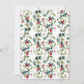 ボタニカルモダンカスタムクリスマスホリデーパーティー 招待状 (裏面)