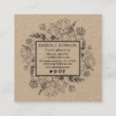 ボタニカルモダンクラフト紙名刺 スクエア名刺 (裏面)