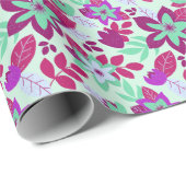 ボタニカルモダンクリスマスホリデーフローラ ラッピングペーパー (ロールコーナー)